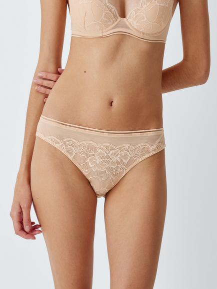John Lewis Wren Lace Knickers, Almond
