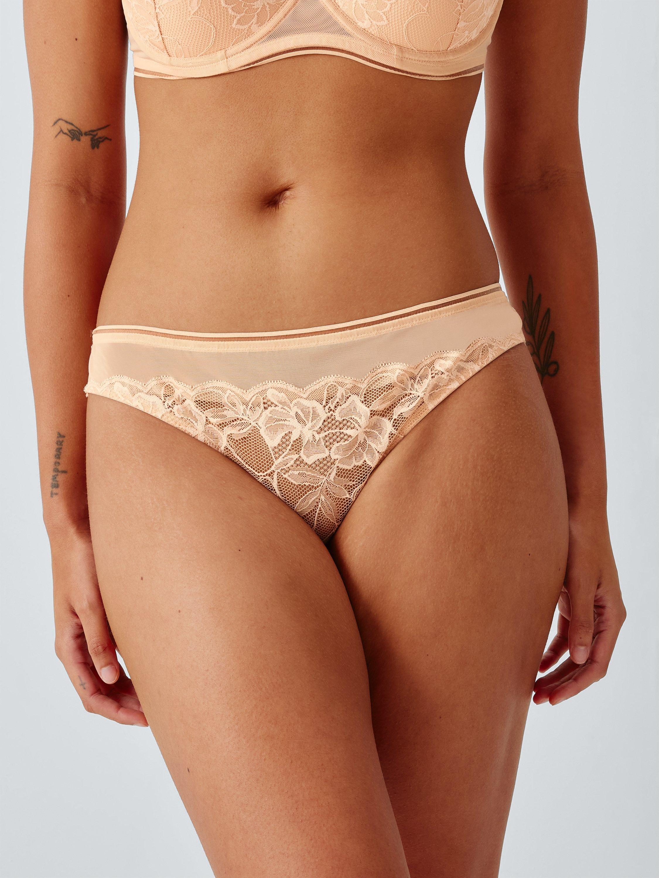 Product image 6 of 8, which shows John Lewis Wren Lace Knickers , Almond, 8