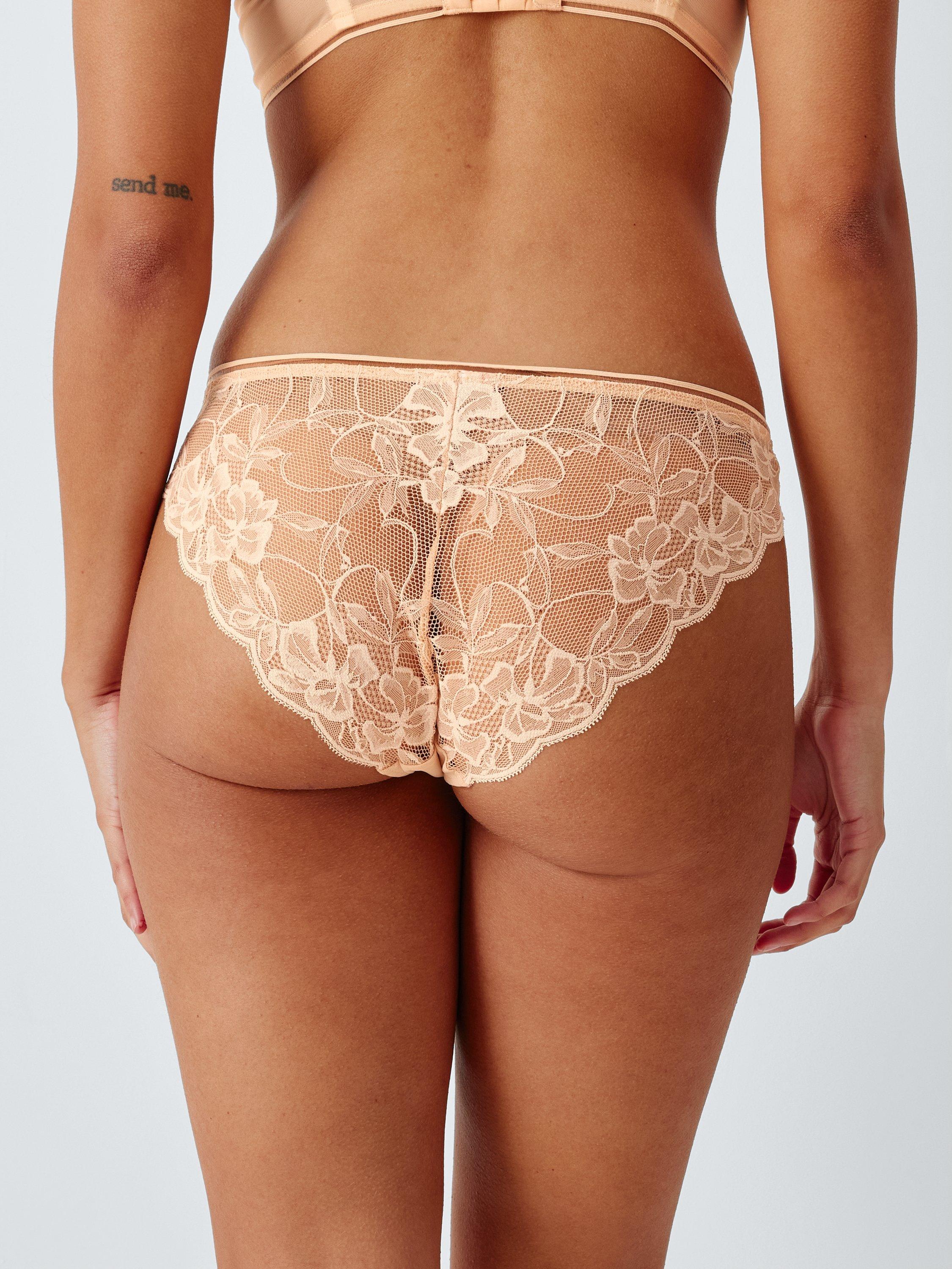 Product image 7 of 8, which shows John Lewis Wren Lace Knickers , Almond, 8