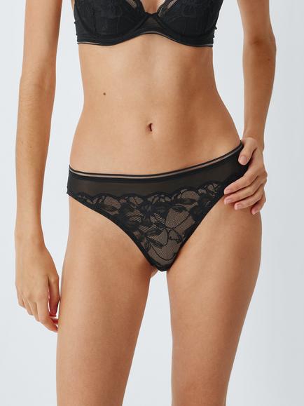 John Lewis Wren Lace Knickers, Black
