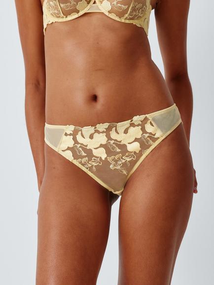 John Lewis Renee Bikini Knickers, Yellow, Yellow