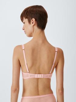 John Lewis Maddison Non-Padded Lace Balcony Bra - view 2, Light Pink