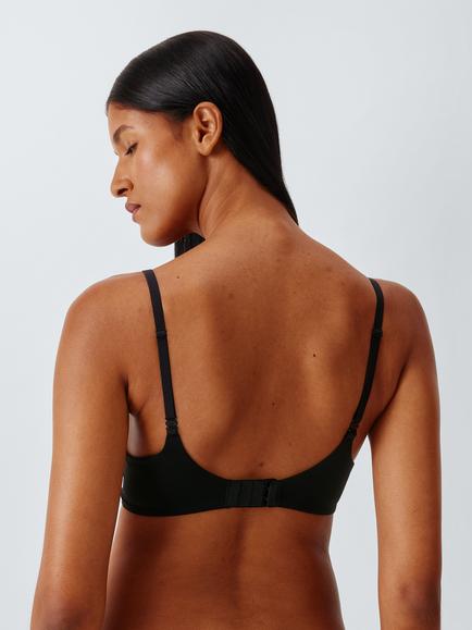 John Lewis Yvette Wired Push-Up T-Shirt Bra - view 2, Black