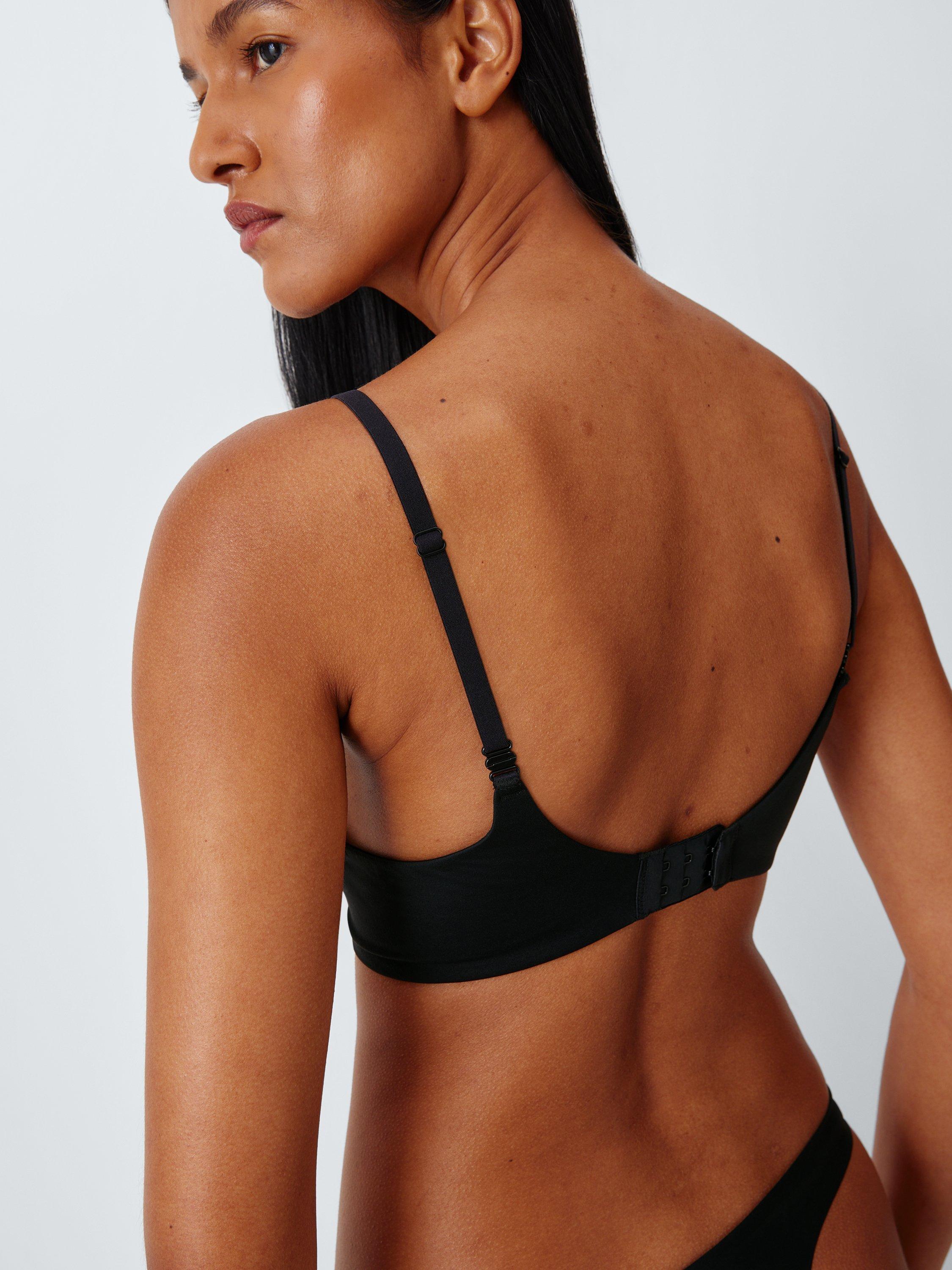 Product image 4 of 4, which shows John Lewis Yvette Smooth T-Shirt Bra, Black, 28A