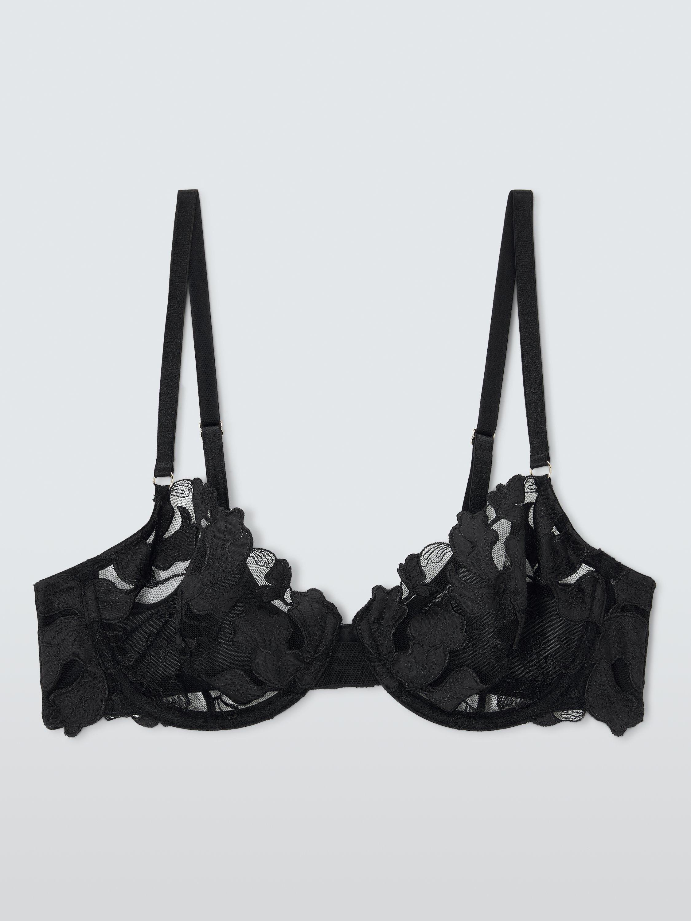 Product image 4 of 8, which shows John Lewis Renee Balcony Bra, Black, 32B