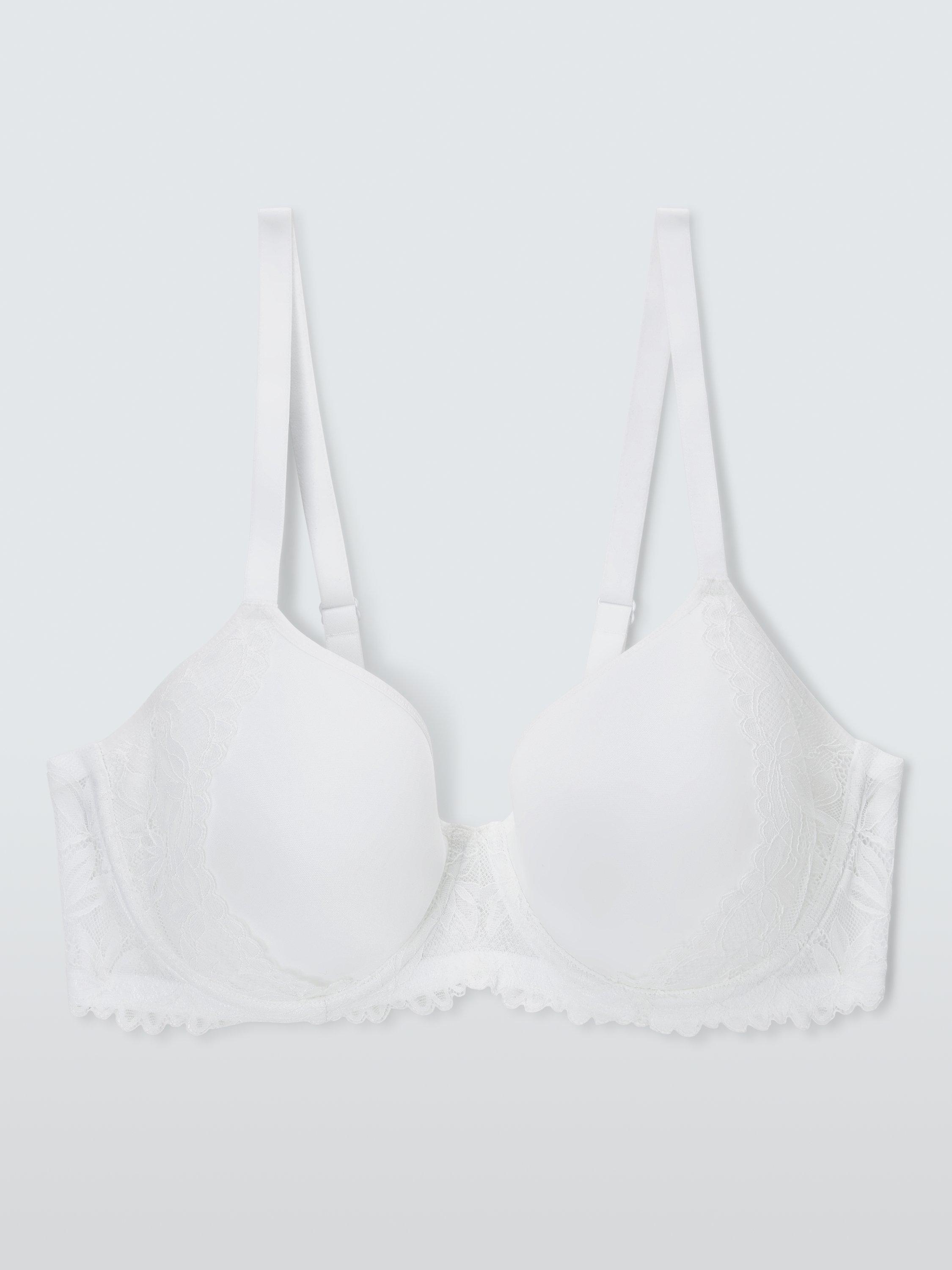 Product image 3 of 4, which shows John Lewis Giselle Lace Spacer Bra, White, 32C