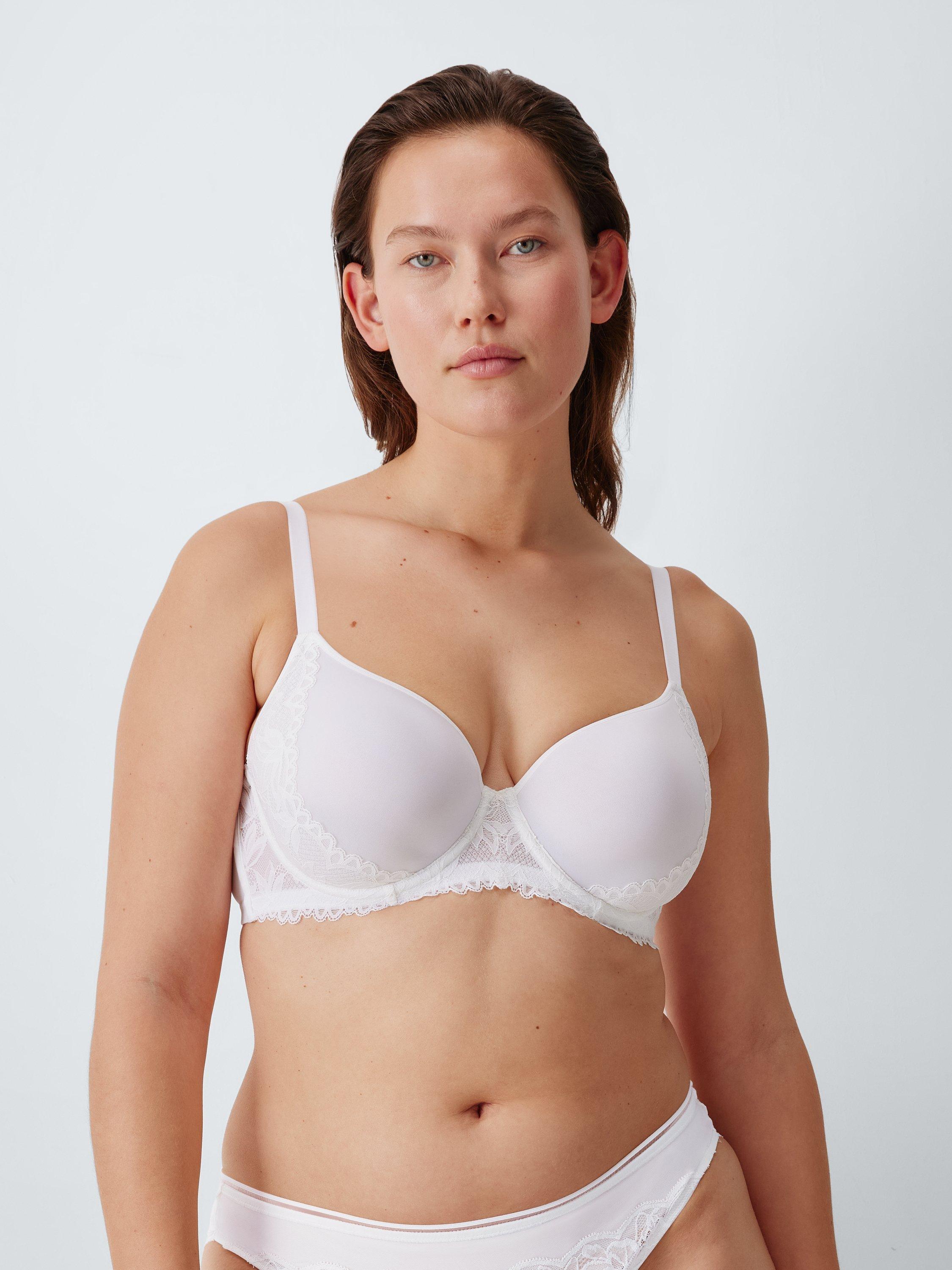 Product image 1 of 4, which shows John Lewis Giselle Lace Spacer Bra, White, 32C