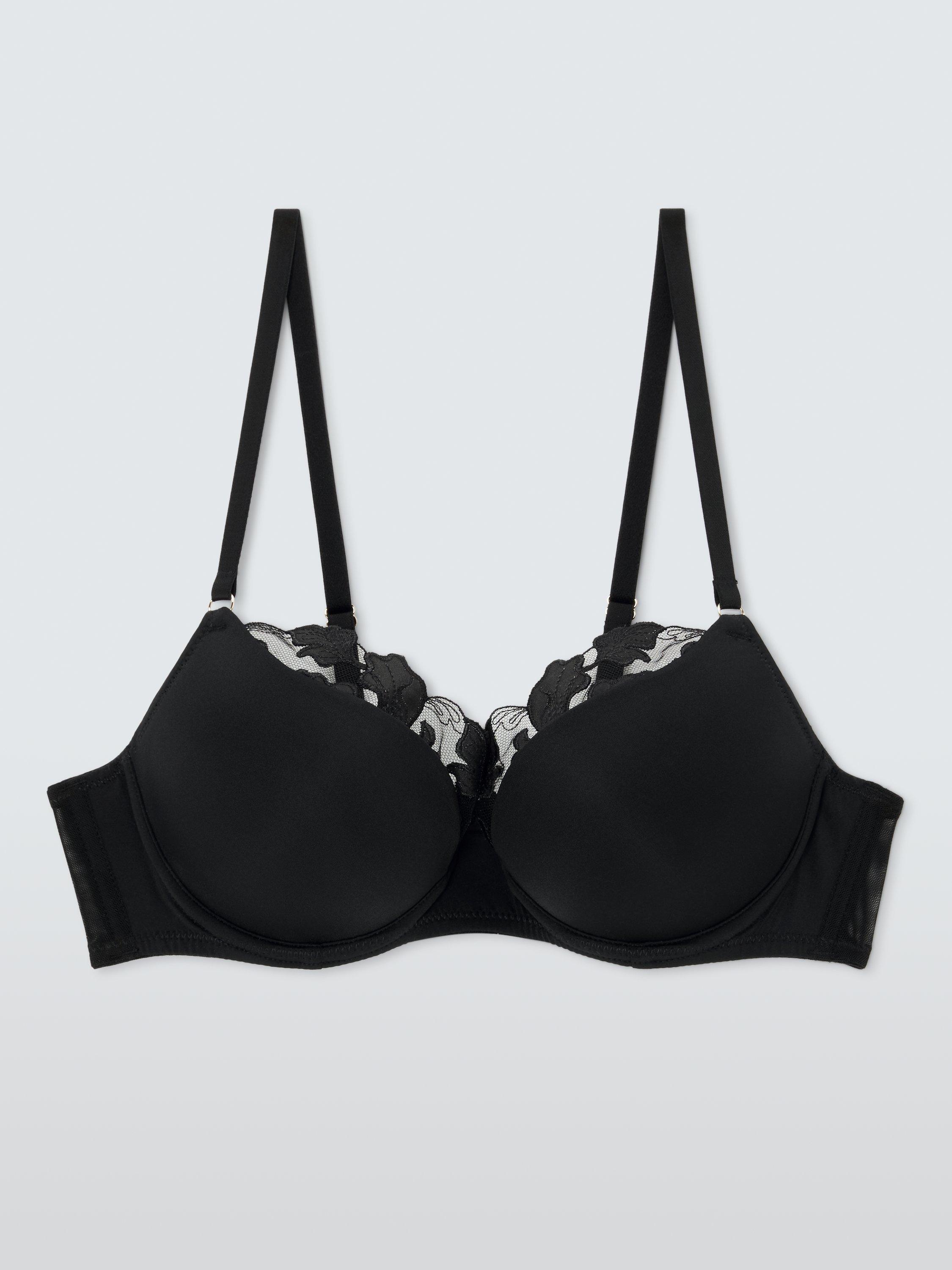 Product image 4 of 8, which shows John Lewis Renee Padded Plunge Bra, Black, 30D