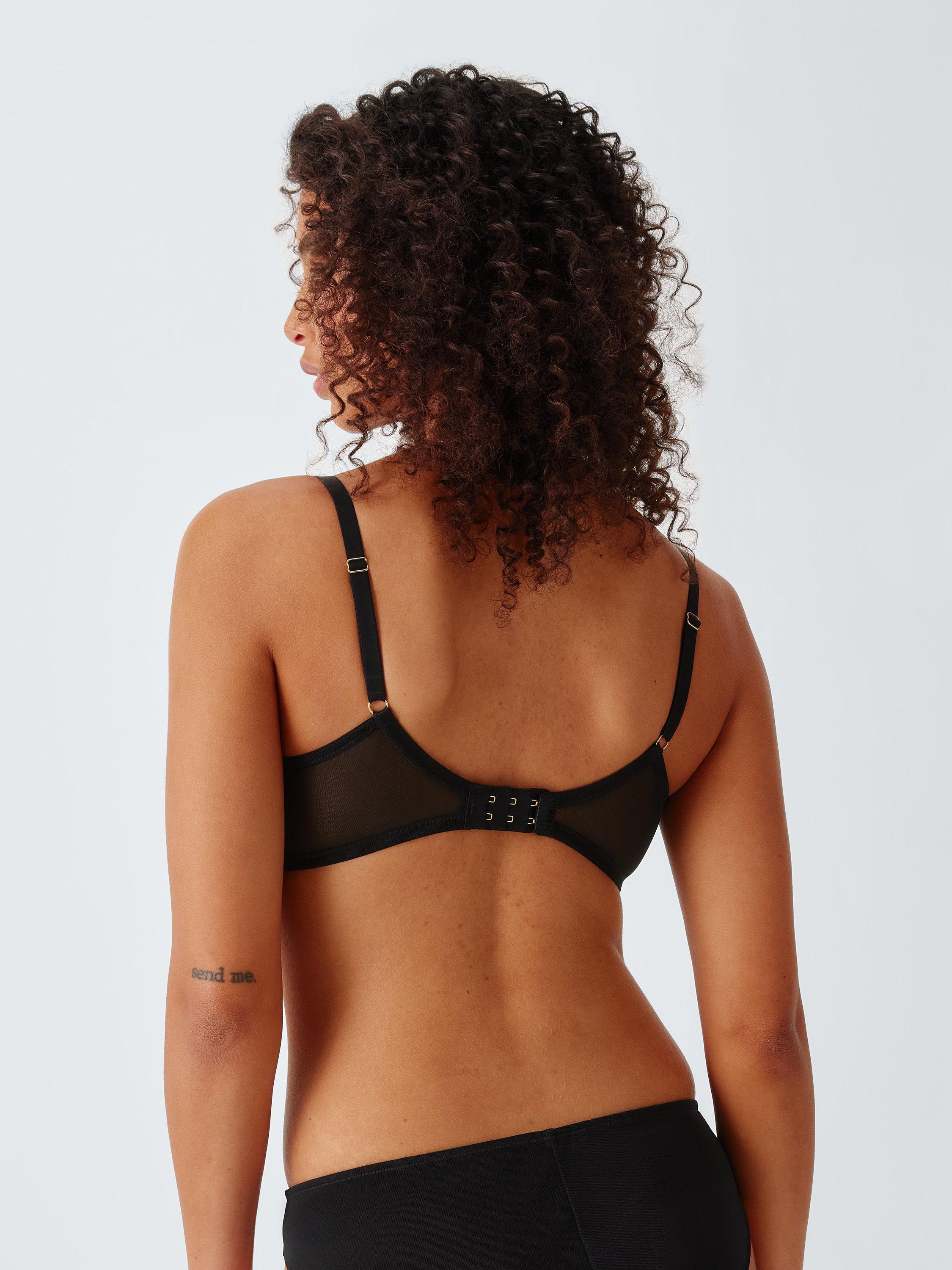 Product image 7 of 8, which shows John Lewis Renee Padded Plunge Bra, Black, 30D