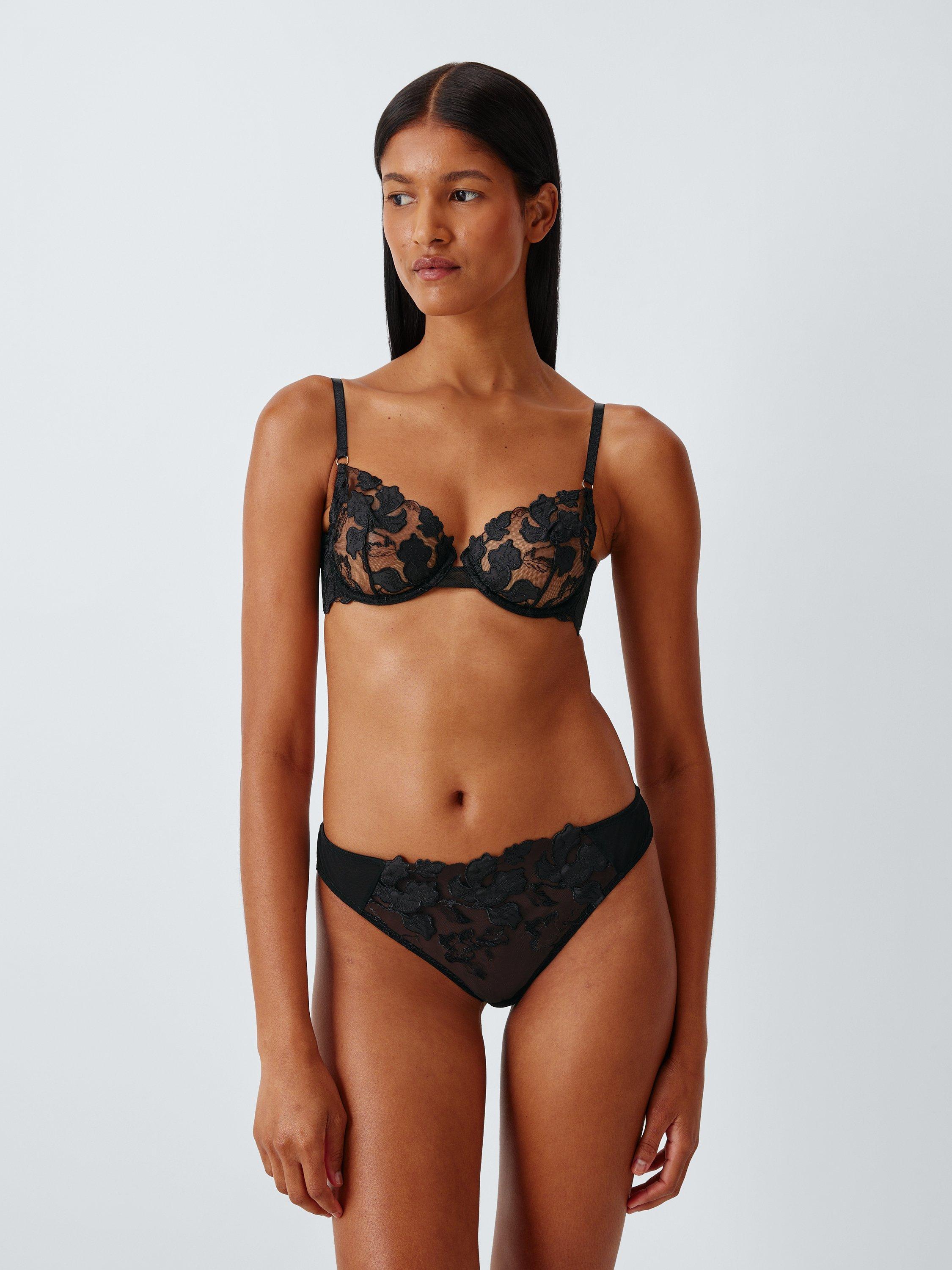 Product image 3 of 8, which shows John Lewis Renee Bikini Knickers, Black, 8