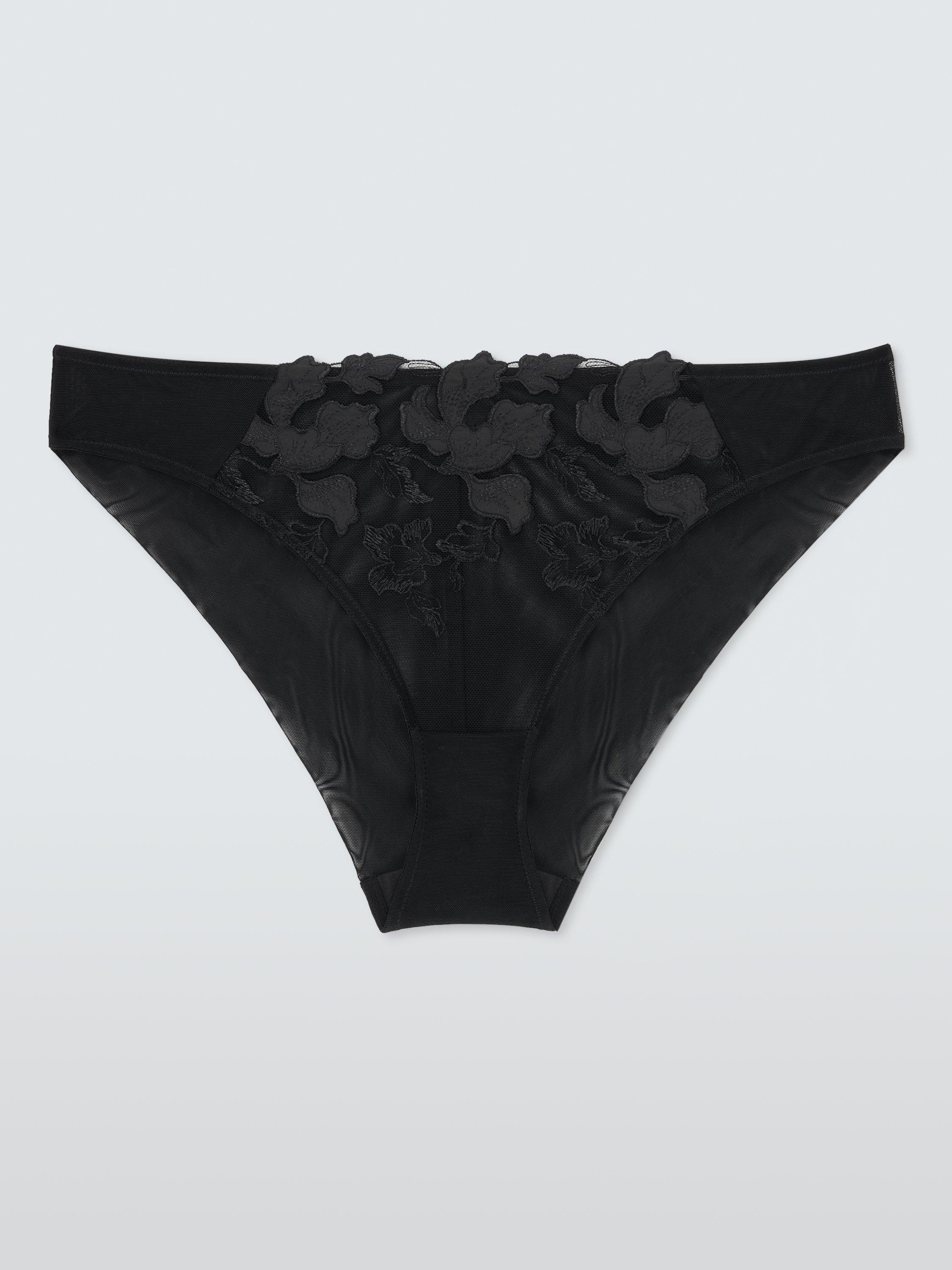 Product image 4 of 8, which shows John Lewis Renee Bikini Knickers, Black, 8