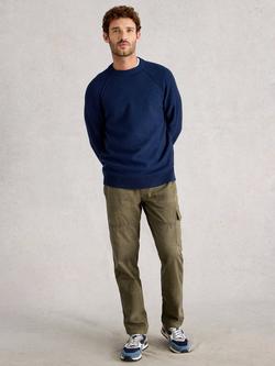 White Stuff Milton Crew Neck Lambswool Blend Jumper, Dark Navy, Dark Navy