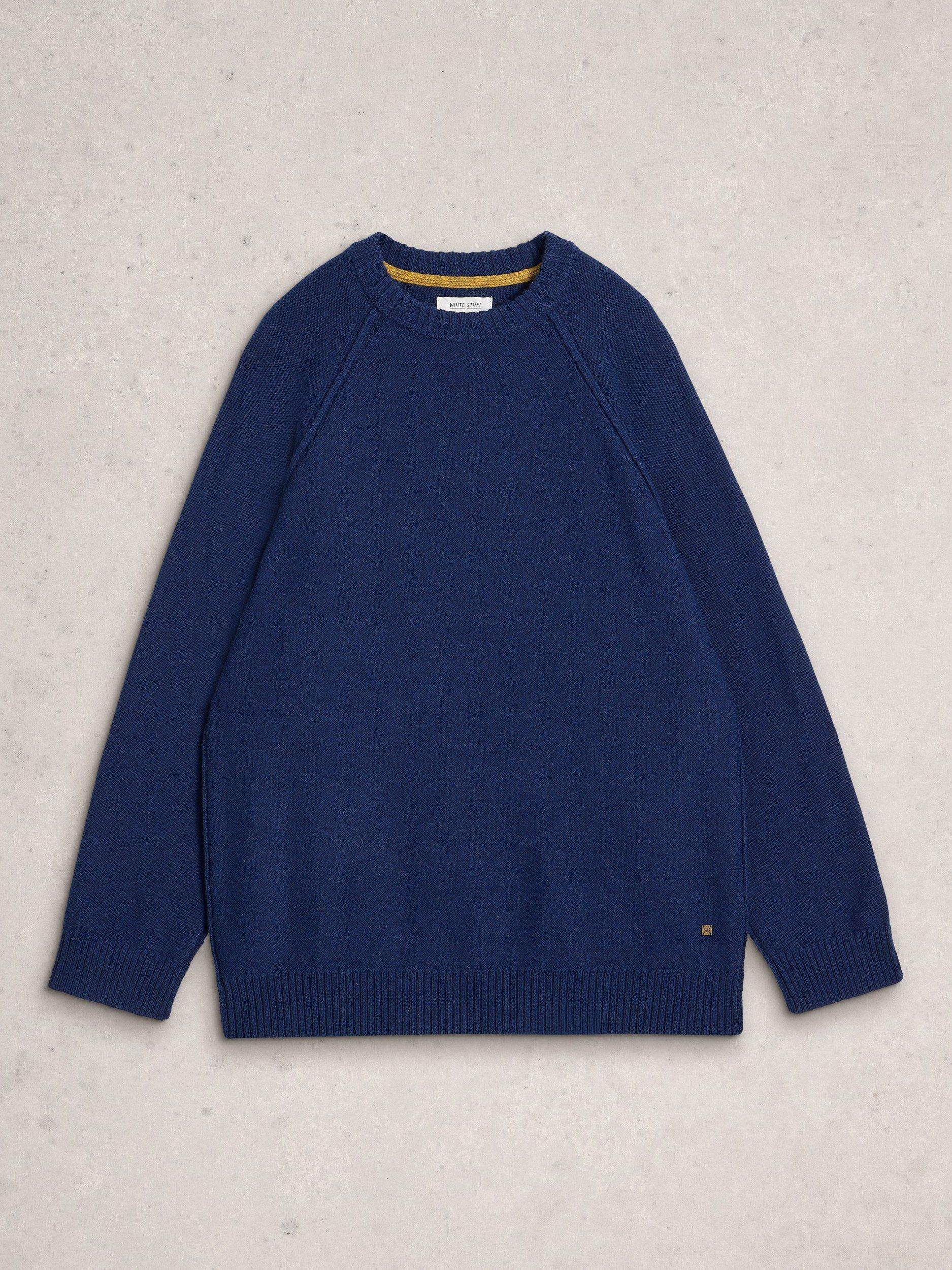 Product image 5 of 6, which shows White Stuff Milton Crew Neck Lambswool Blend Jumper, Dark Navy, M
