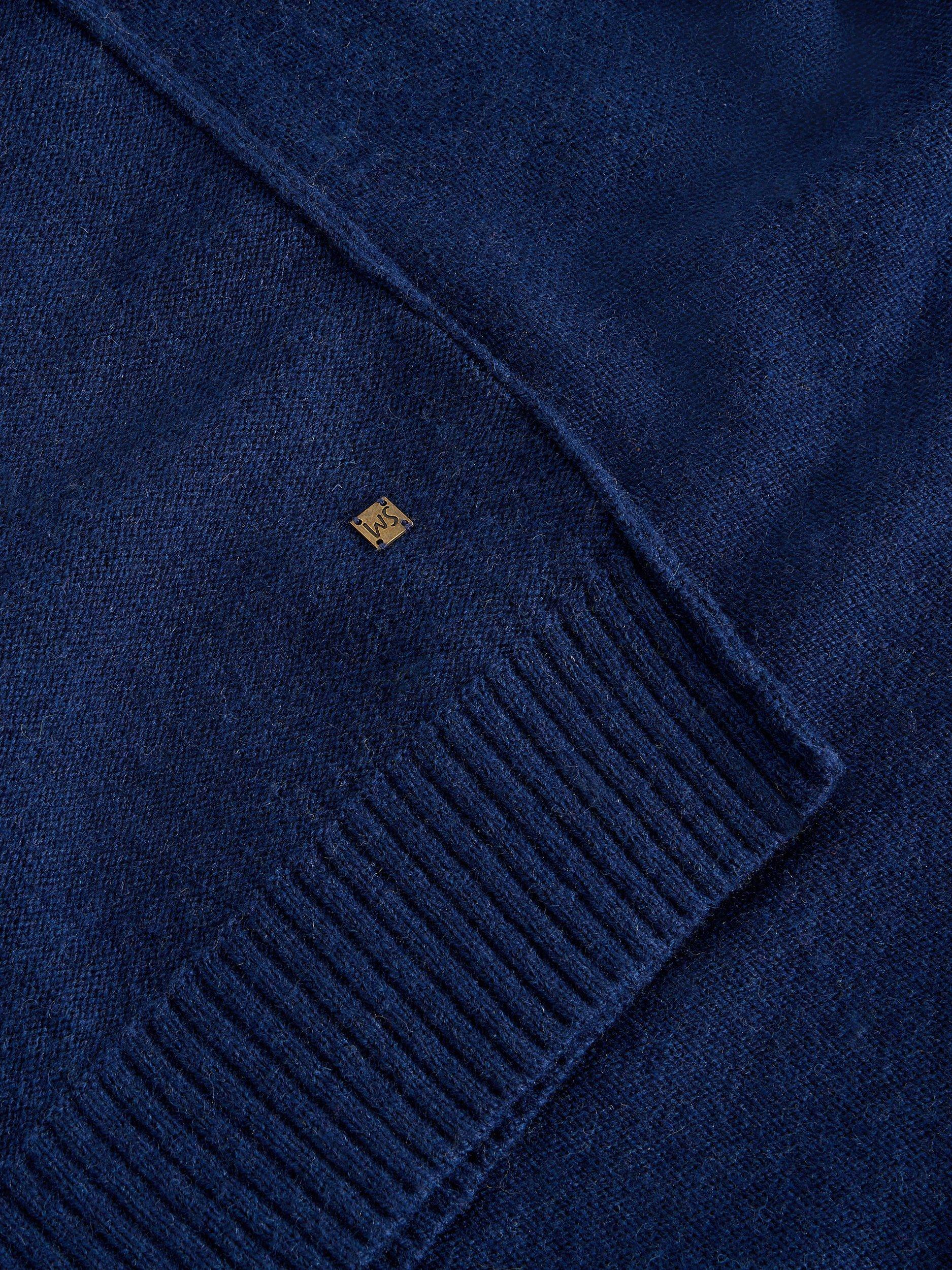 Product image 6 of 6, which shows White Stuff Milton Crew Neck Lambswool Blend Jumper, Dark Navy, M