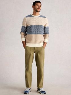 White Stuff Wool Blend Fairisle Crew Neck Jumper, Navy/Multi, Navy/Multi