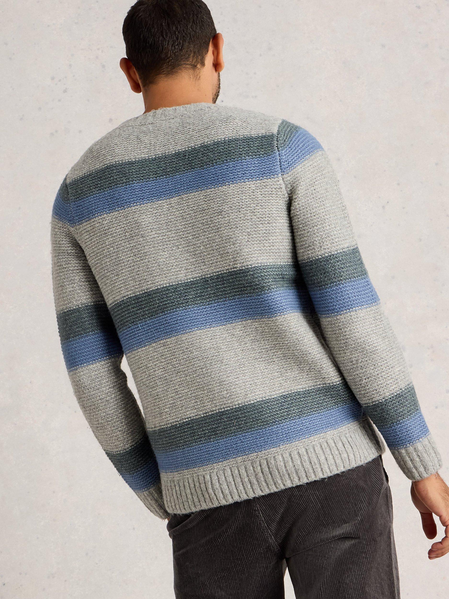 Product image 2 of 2, which shows White Stuff Breton Stripe Jumper, Grey/Multi, S