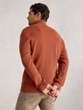 White Stuff Attadale Funnel Neck Half Zip Cotton Jumper