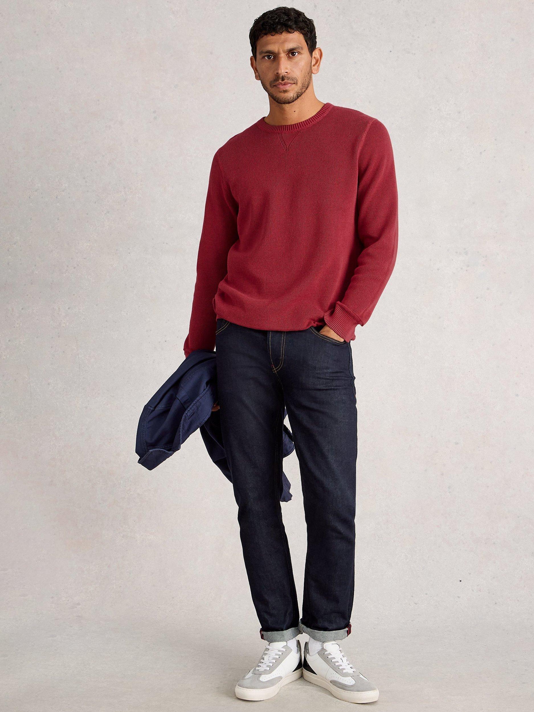 Product image 1 of 6, which shows White Stuff Attadale Long Sleeve Jumper, Dk Red, S