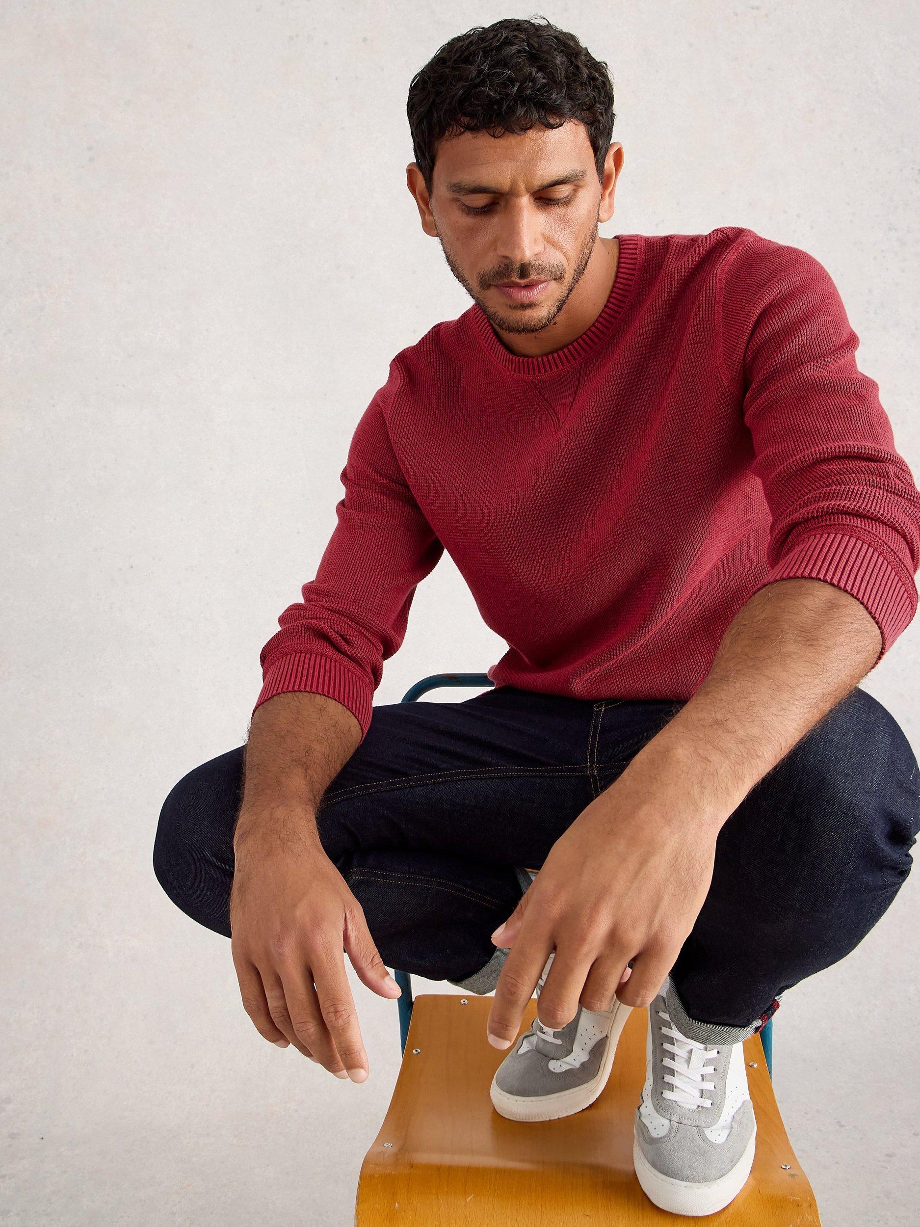 Product image 4 of 6, which shows White Stuff Attadale Long Sleeve Jumper, Dk Red, S