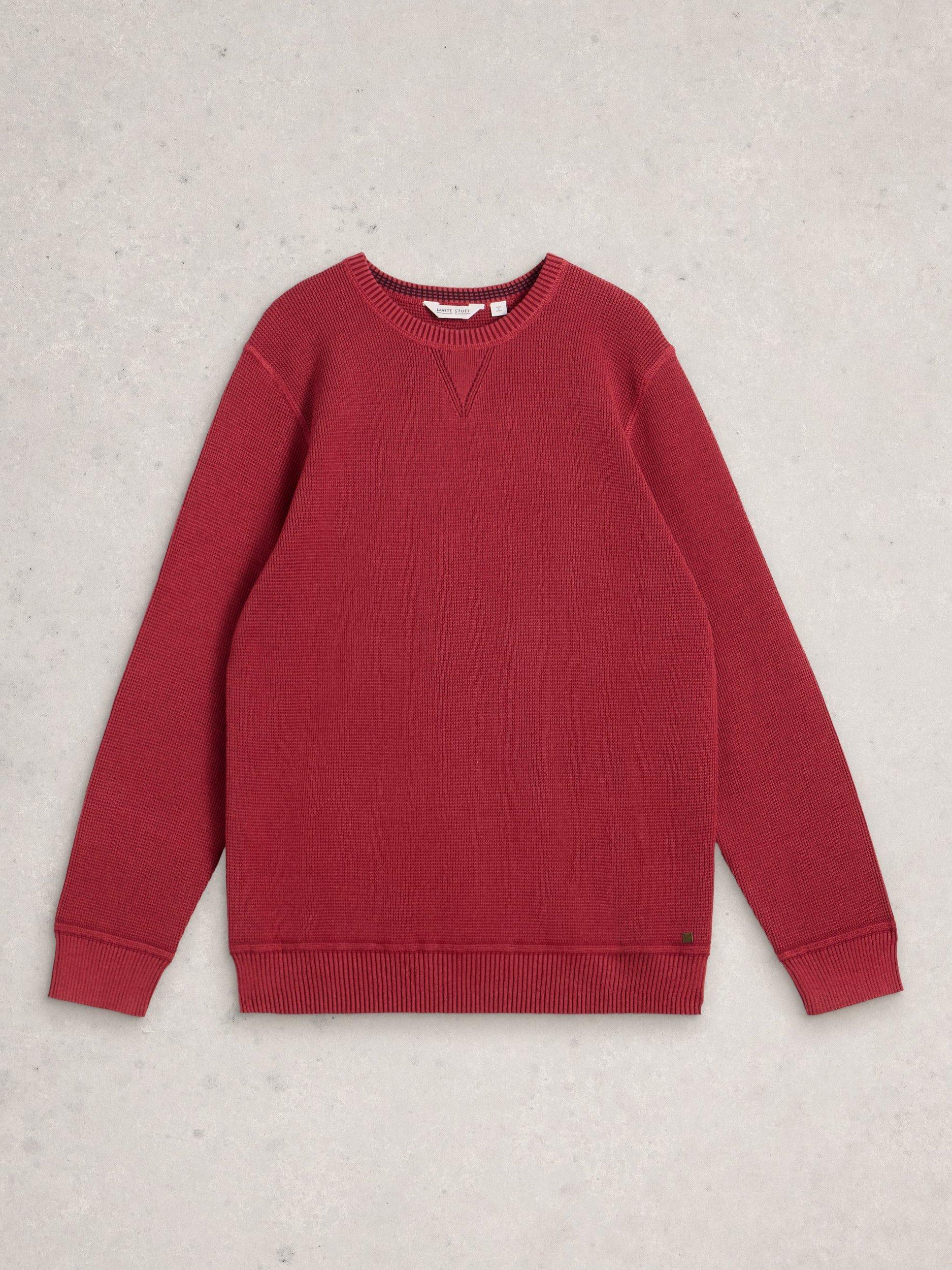 Product image 5 of 6, which shows White Stuff Attadale Long Sleeve Jumper, Dk Red, S