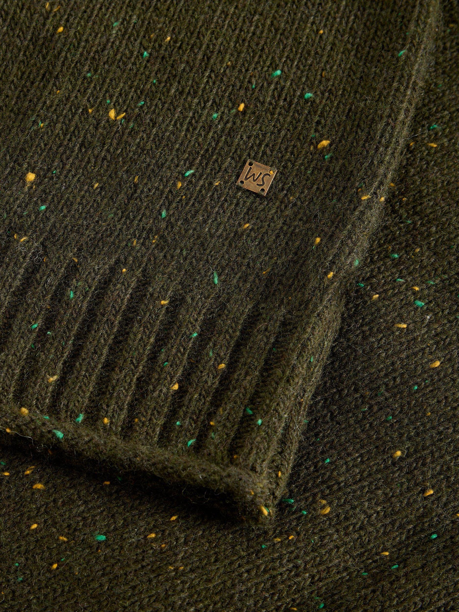 Product image 6 of 6, which shows White Stuff Berkley Crew Neck Lambswool Blend Jumper, Dark Green, S