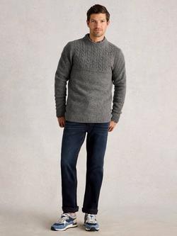 White Stuff Berkley Crew Neck Lambswool Blend Jumper, Dk Grey