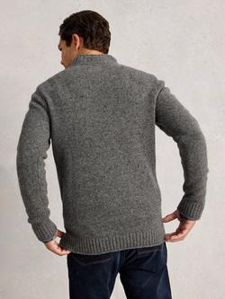 White Stuff Berkley Crew Neck Lambswool Blend Jumper - view 2, Dk Grey