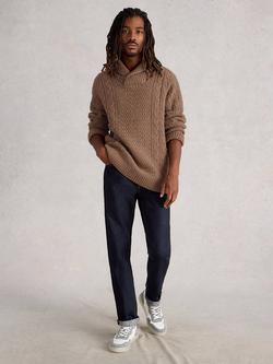 White Stuff Berkley Lambswool Blend Jumper, Mid Brown