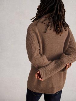 White Stuff Berkley Lambswool Blend Jumper - view 2, Mid Brown