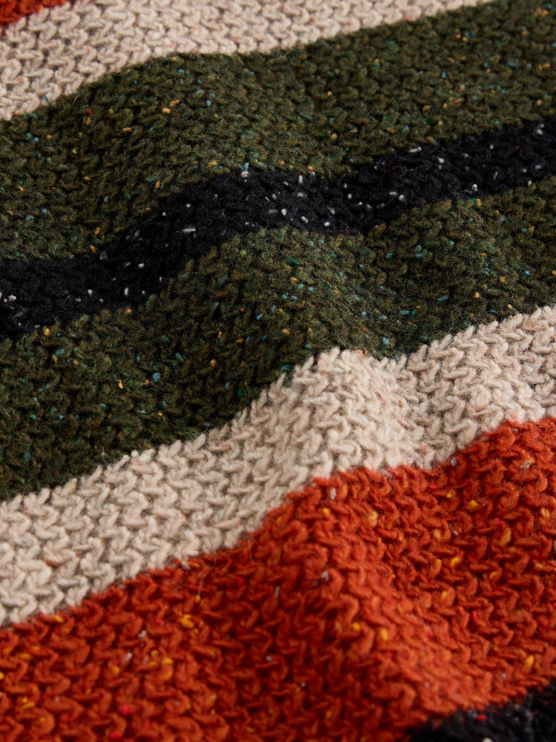 Product image 6 of 6, which shows White Stuff Berkley Stripe Lambswool Blend Jumper, Orange, S
