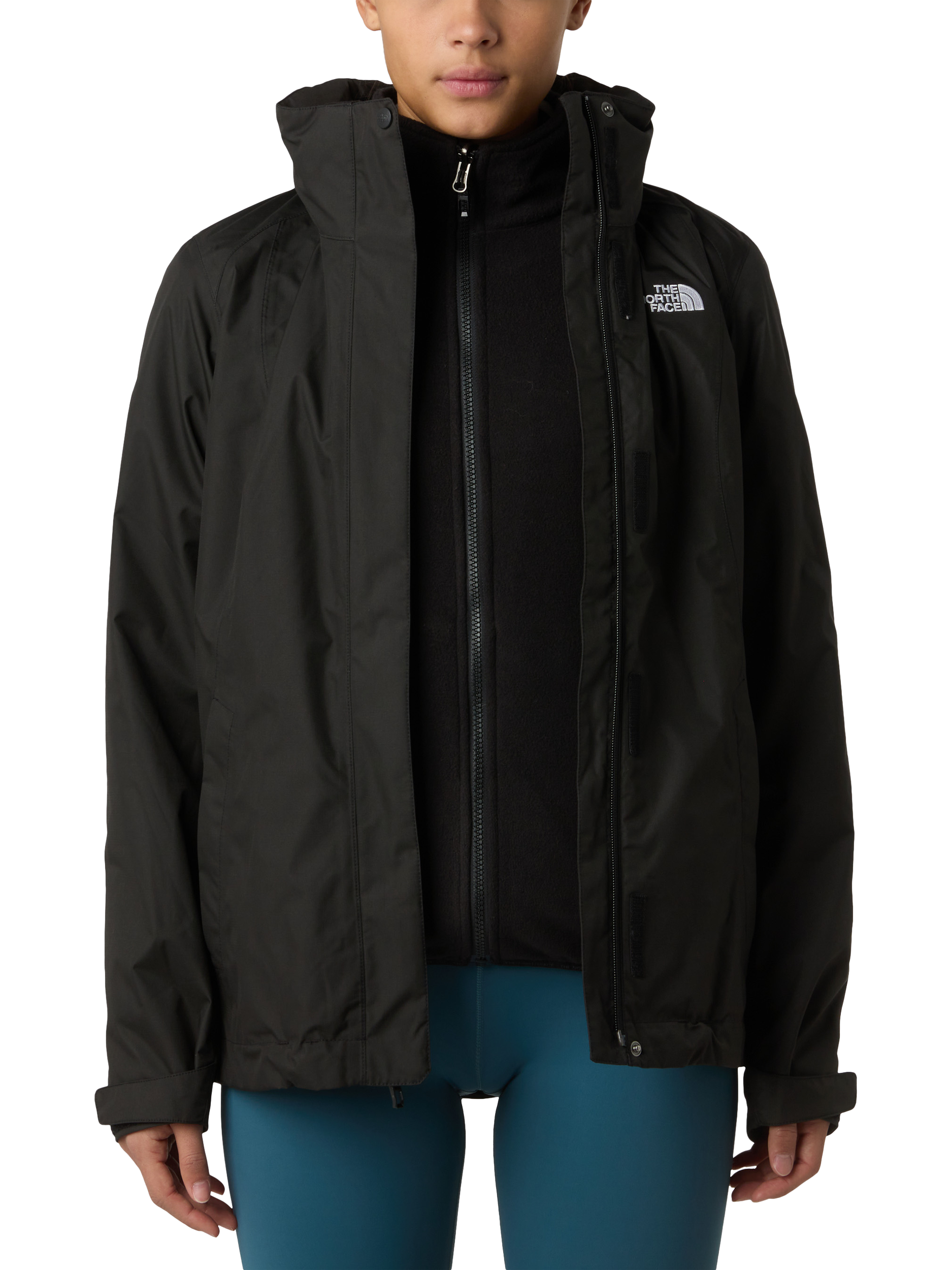 Product image 1 of 9, which shows The North Face Evolve II Triclimate® 3-in-1 Waterproof Jacket, Black, S