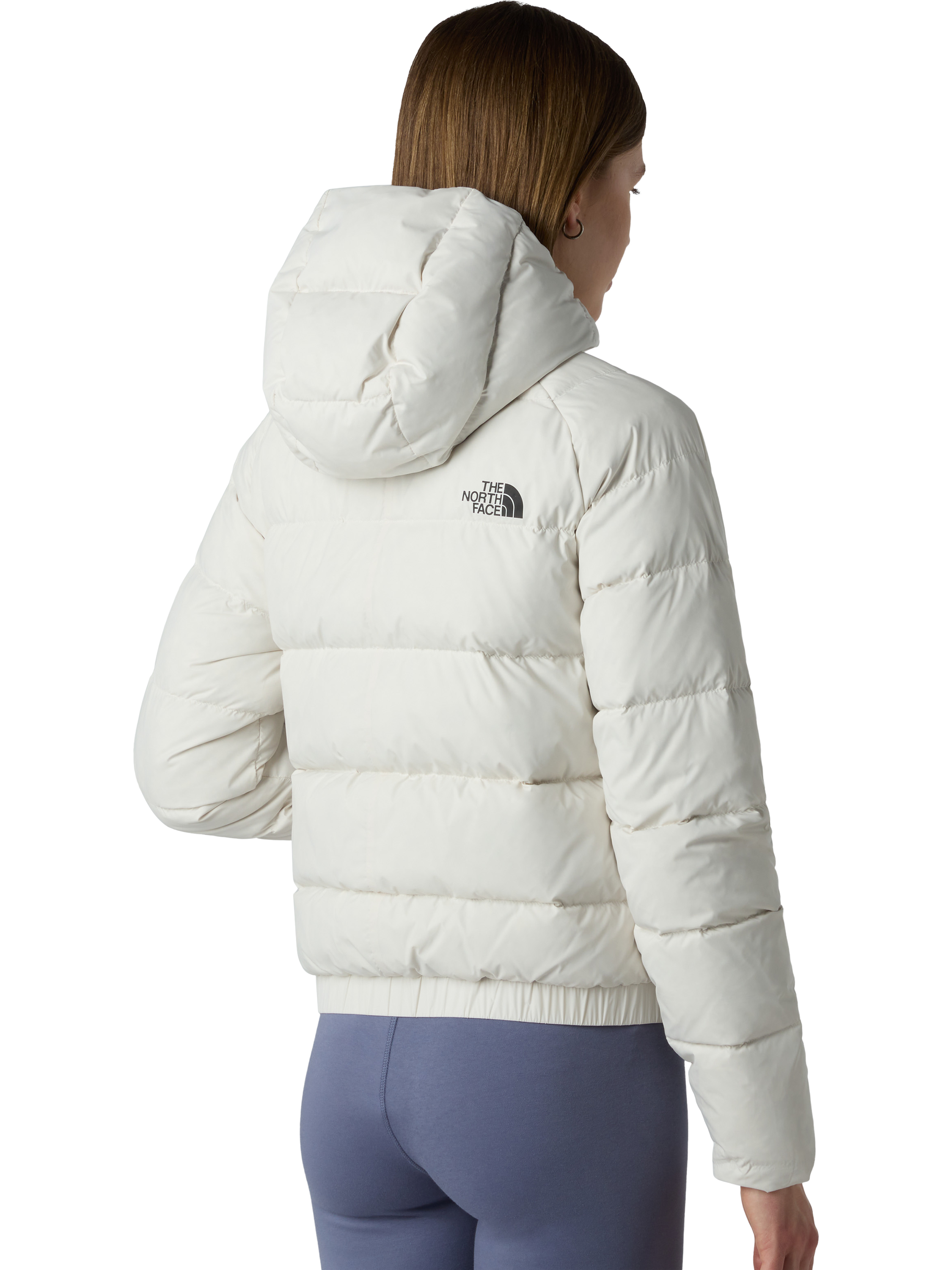 Product image 2 of 6, which shows The North Face Women's Hyalite Down Hooded Jacket, White Dune, XL