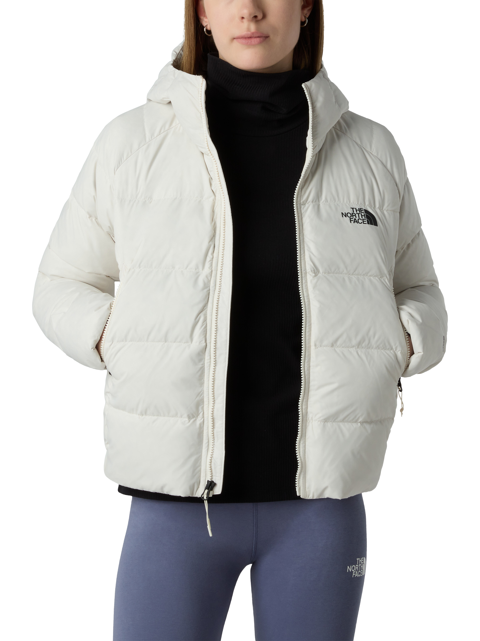 Product image 3 of 6, which shows The North Face Women's Hyalite Down Hooded Jacket, White Dune, XL