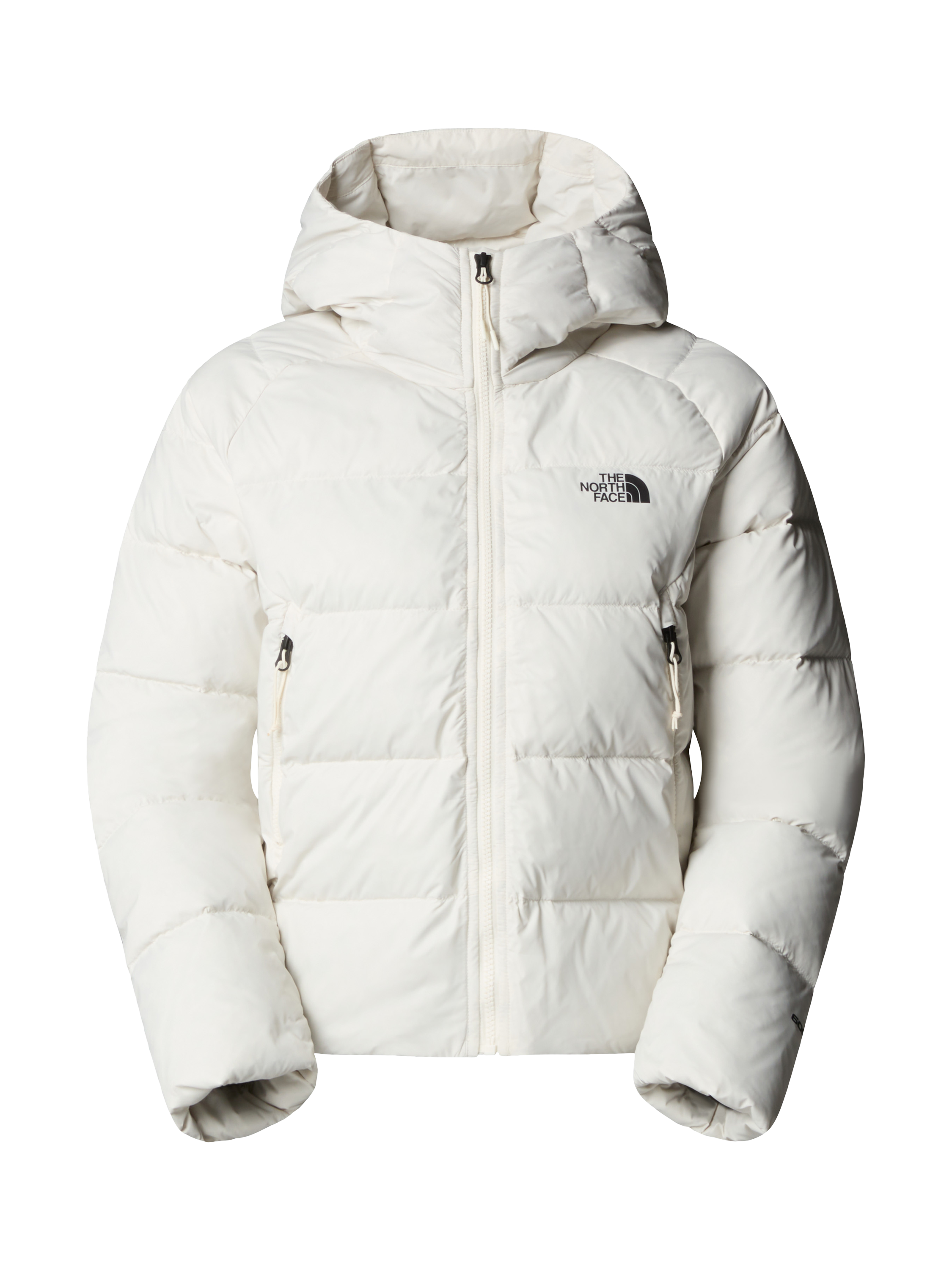 Product image 4 of 6, which shows The North Face Women's Hyalite Down Hooded Jacket, White Dune, XL