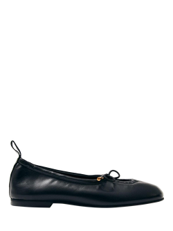 ALOHAS Rosalind Leather Ballerina Pumps, Black, Black