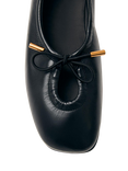 ALOHAS Rosalind Leather Ballerina Pumps, Black