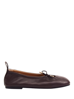 ALOHAS Rosalind Leather Ballerina Pumps, Brown, Brown