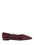 ALOHAS Sway Leather Ballerina Pumps, Burgundy
