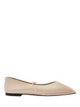ALOHAS Sway Leather Ballerina Pumps, Cream