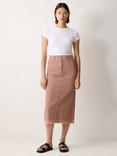 Jigsaw Cole Cotton Denim Midi Skirt