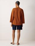 Jigsaw V-Neck Slouchy Longline Linen Jumper