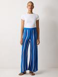 Jigsaw Stripe Tailored High Waist Knit Trousers