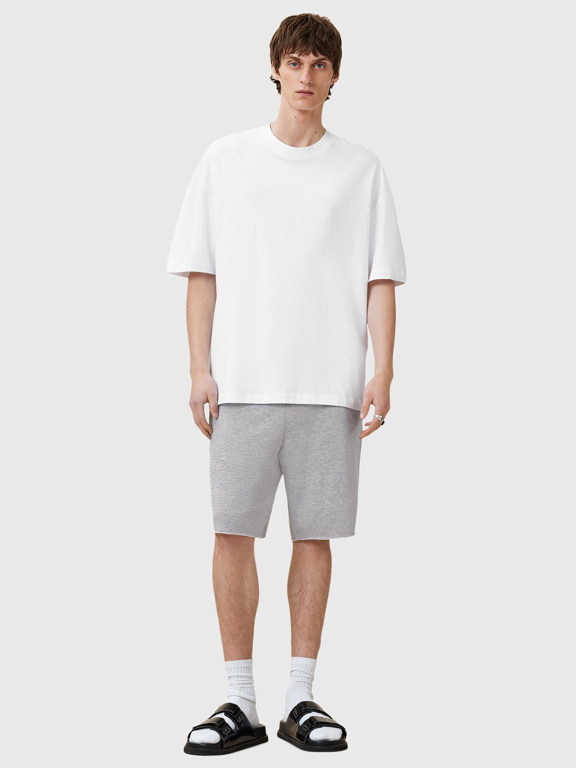 Product image 3 of 6, which shows AllSaints Helix Cotton Blend Shorts, Grey Marl, S