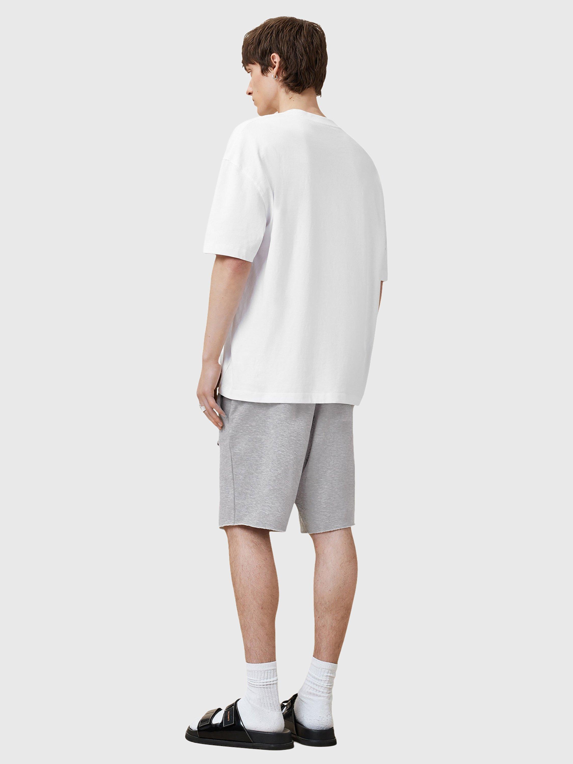 Product image 4 of 6, which shows AllSaints Helix Cotton Blend Shorts, Grey Marl, S