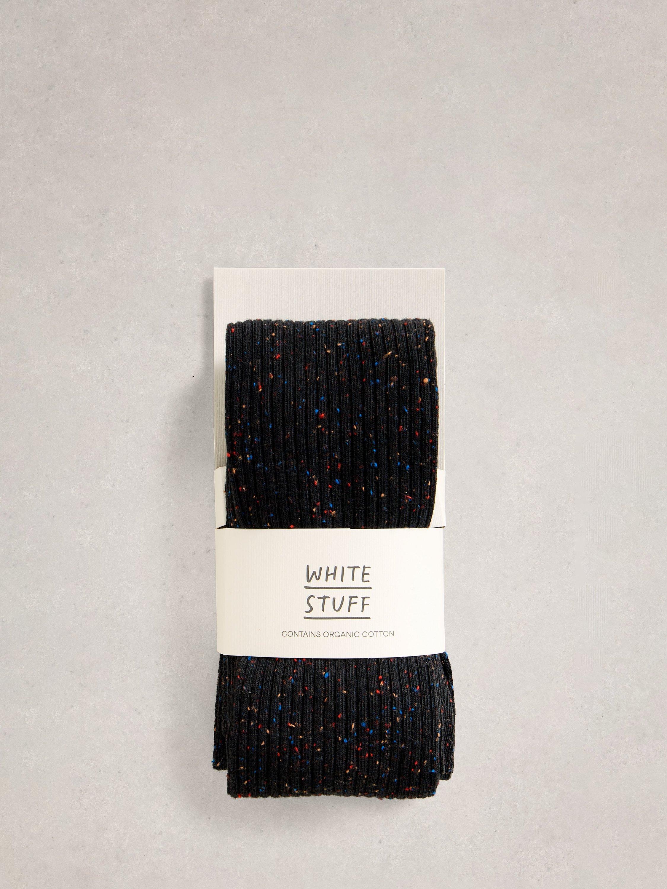 Product image 1 of 2, which shows White Stuff Fiona Fleck Tights, Black/Multi, S