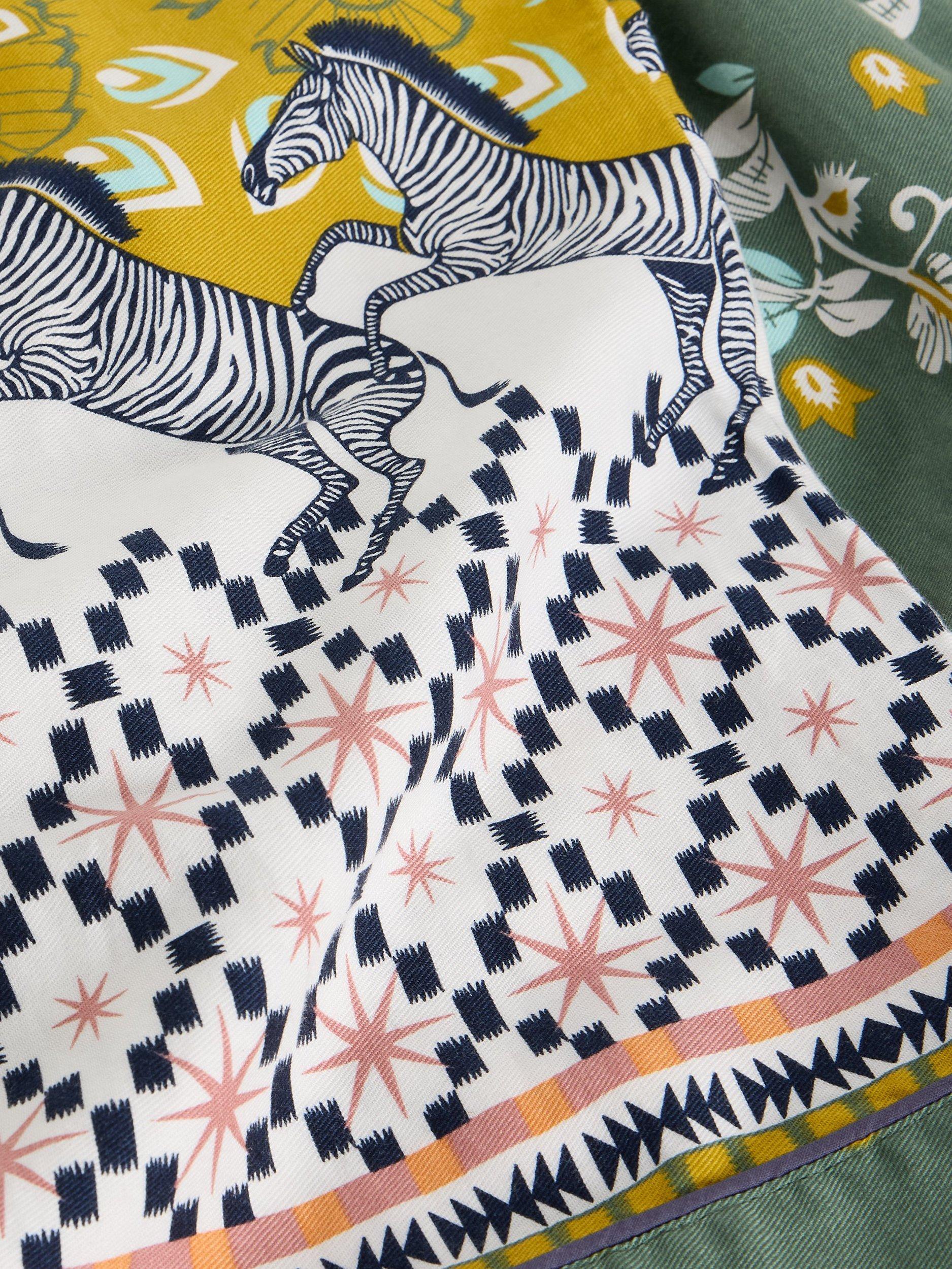 Product image 6 of 6, which shows White Stuff Nina Mixed Print Pyjama Bottoms, Green/Multi, S Reg