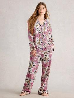 White Stuff Nina Floral Pyjama Bottoms, Natural/Multi, Natural/Multi