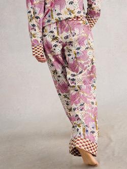 White Stuff Nina Floral Pyjama Bottoms, Natural/Multi - view 2, Natural/Multi