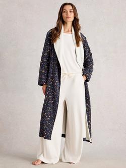 White Stuff Ava Star Hearts Dressing Gown, Navy/Multi, Navy/Multi