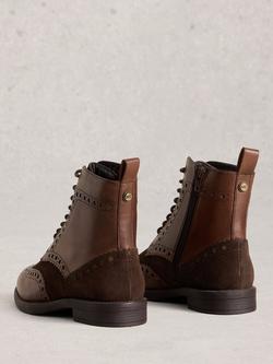 White Stuff Thistle Brogue Ankle Boots - view 2, Brown/Multi